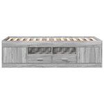 vidaXL Lit de jour avec tiroirs sans matelas sonoma gris 100x200 cm