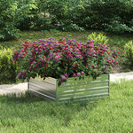 vidaXL Lit surélevé de jardin 100x100x45 cm Acier galvanisé Argenté