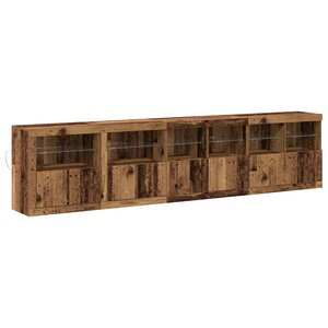 vidaXL Buffet Bois ancien 283 x 37 x 67 cm Bois d'ingénierie