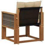 vidaXL Sofa de milieu extérieur Bois d'Acacia Massif Naturel
