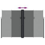 vidaXL Auvent latéral rétractable anthracite 220x1000 cm