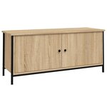 vidaXL Meuble TV avec portes chêne sonoma 102x35x45 cm bois ingénierie