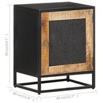 vidaXL Table de chevet 40x30x50 cm Bois de manguier brut