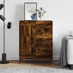 vidaXL Buffet chêne fumé 69 5x34x90 cm bois d'ingénierie