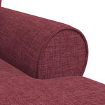 vidaXL Chaise lounge avec jupe Bordeaux 91 x 157 x 91 cm tissu