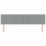 vidaXL Tête de lit LED avec tête de lit Gris clair 180 cm Polyester