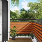 vidaXL Écran de balcon Orange et marron 75 x 200 cm
