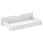 vidaXL Cadre de lit avec 2 tiroirs Blanc Bois de pin massif 140x200 cm