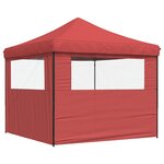 vidaXL Tente de réception pliable escamotable avec 2 parois latérales