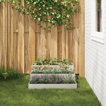 vidaXL Jardinière jardin 3 niveaux 90x90x35 cm acier inoxydable