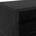 vidaXL Bureau avec porte Chêne noir 200 x 55 x 91 cm Bois d'ingénierie