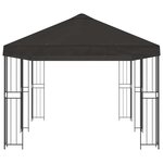 vidaXL Abri de jardin 6 x 3 m Anthracite Polyester et Acier 190 gsm