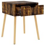 vidaXL Tables de chevet 2 Pièces Chêne fumé 40x40x56 cm Bois d'ingénierie