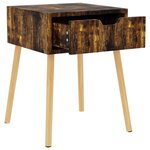 vidaXL Tables de chevet 2 Pièces Chêne fumé 40x40x56 cm Aggloméré