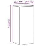 vidaXL Supports de plantes 2 Pièces Chêne noir 30x30x70 cm Bois reconstitué