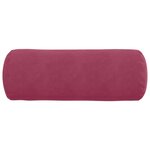 vidaXL Coussins d'accent 2 Pièces Bordeaux Ø 25 x 70 cm