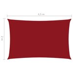 vidaXL Voile de parasol tissu oxford rectangulaire 2x4 5 m rouge