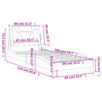 vidaXL Cadre de lit sans matelas noir 80x200 cm similicuir