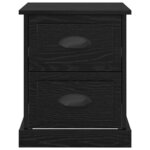 vidaXL Cabinet de chevet 2 Pièces Chêne noir 39 x 39 x 47.5 cm