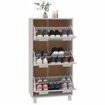 vidaXL Armoire à chaussures HAMAR Blanc 59 5x35x117 cm Bois de pin