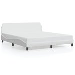 vidaXL Cadre de lit sans matelas blanc 180x200 cm similicuir