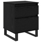 vidaXL Cabinet de chevet Chêne noir 40 x 35 x 50 cm Bois d'ingénierie