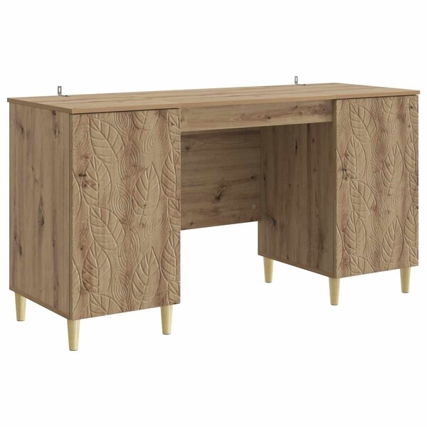 vidaXL Bureau Chêne artisanal Bois d'ingénierie 142 5 x 50 x 75 cm