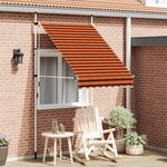 vidaXL Auvent manuel rétractable 150 cm Orange et marron