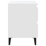 vidaXL Table de chevet blanc 40x35x50 cm bois d’ingénierie