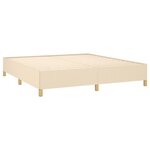 vidaXL Cadre de lit Crème 180 x 200 cm Tissu