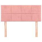 vidaXL Tête de lit Rose 90x5x78/88 cm Velours