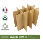 Pack and Move - Lot 255 croisillons de calage avec carton - Pour verres et bouteilles -55 x 30 x 30 cm -Carton renforcé