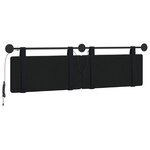 vidaXL Tête de lit suspendue Avec lumière LED Noir Velours