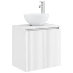 vidaXL Vanité de lavabo mural Blanc 49 5 x 35 x 63 cm