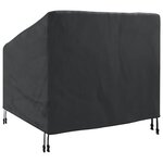 vidaXL Housse de chaise de jardin Noir 90 x 90 x 50 / 75 cm Tissu 600D
