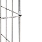 vidaXL Colonne gabion Argent 25 x 25 x 50 cm Acier inoxydable