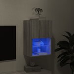 vidaXL Meuble TV avec lumières LED sonoma gris 40 5x30x60 cm