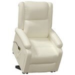 vidaXL Fauteuil de massage Crème Similicuir