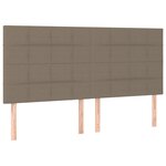 vidaXL Sommier à lattes de lit avec matelas Taupe 180x200 cm Tissu