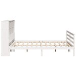 vidaXL Lit bibliothèque sans matelas blanc 200x200 cm bois pin massif