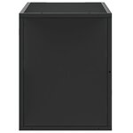 vidaXL Meuble TV noir 80x31x39 5 cm bois d'ingénierie et métal