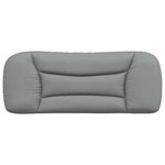 vidaXL Coussin de tête de lit gris clair 100 cm tissu