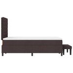 vidaXL Lit à ressorts avec matelas Marron foncé 120 x 190 cm tissu