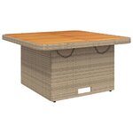 vidaXL Ensemble à manger de jardin et coussins 3 Pièces Beige poly rotin