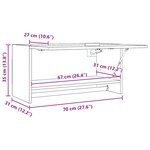 vidaXL Garde-robe noir 70x32 5x35 cm bois d'ingénierie