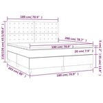 vidaXL Sommier à lattes de lit et matelas et LED Crème 180x200cm Tissu