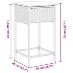 vidaXL Tabourets de bar jardin avec coussins lot de 2 beige poly rotin