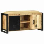 vidaXL Banc de rangement Marron Bois de manguier massif