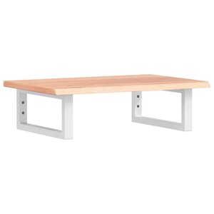 vidaXL Étagère de vasque murale acier et bois de chêne massif