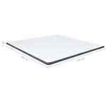 vidaXL Surmatelas de sommier tapissier 200x200x5 cm